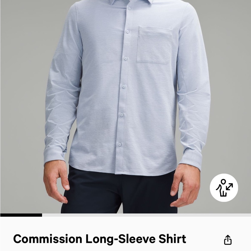 Lululemon men’s size XL button down. Light denim colored blue
